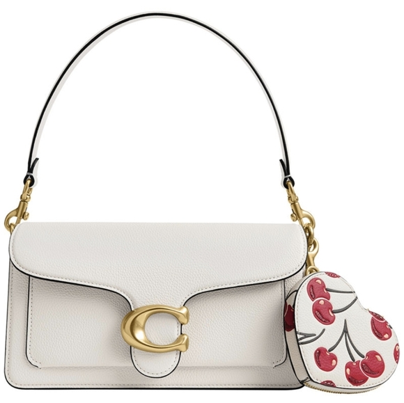 COACH Boxed Cherry Print Leather Heart Coin Purse NIB - Picture 3 of 16